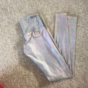 TEEKI Yoga Pants - WHITE SNAKE OPAL print